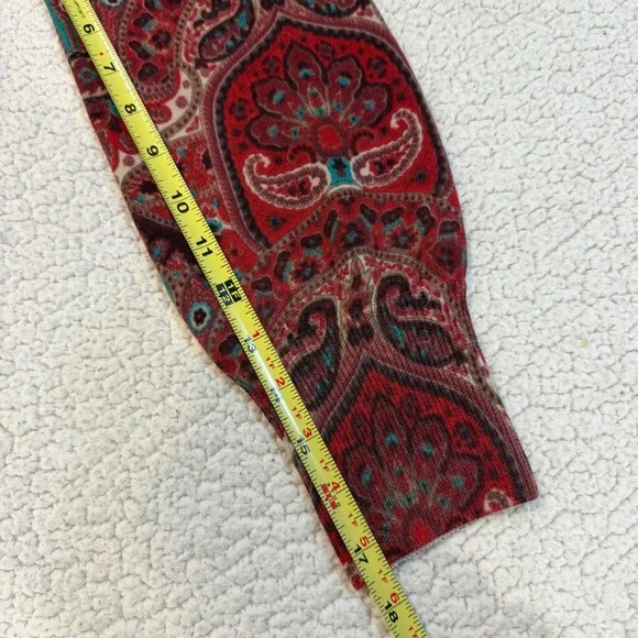 Talbots 100% Merino Wool Paisley Print Long Sleeve Top – Size M - Picture 7 of 9